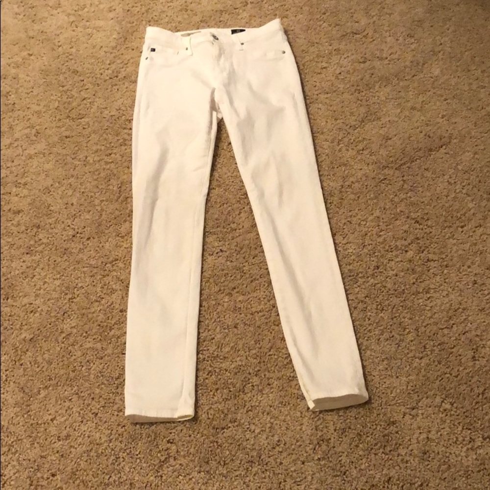 AG white skinny jeans
